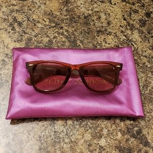 Betsey Johnson Wayfarer Sunglasses with case